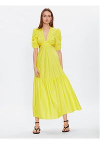 TwinSet - TWINSET Sukienka letnia 231TT2044 Żółty Regular Fit. Kolor: żółty. Materiał: bawełna. Sezon: lato #5