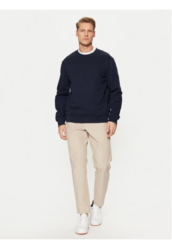 Lacoste Bluza SH3595 Granatowy Classic Fit. Kolor: niebieski. Materiał: bawełna