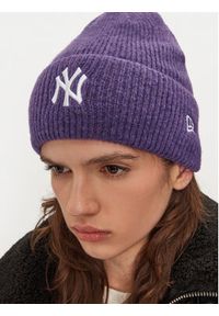 New Era Czapka New York Yankees Wide Cuff Knit Beanie 60580752 Fioletowy. Kolor: fioletowy. Materiał: poliester, materiał #4