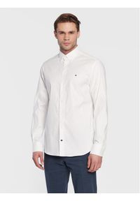 TOMMY HILFIGER - Tommy Hilfiger Koszula MW0MW29969 Biały Regular Fit. Kolor: biały. Materiał: bawełna