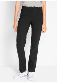 bonprix - Spodnie ze stretchem. Kolor: czarny. Styl: elegancki #1