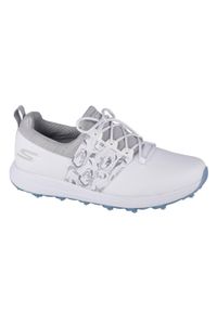 skechers - Skechers Go Golf Max-Lag, damskie buty do golfa, Białe. Kolor: biały. Materiał: skóra, syntetyk. Sport: golf