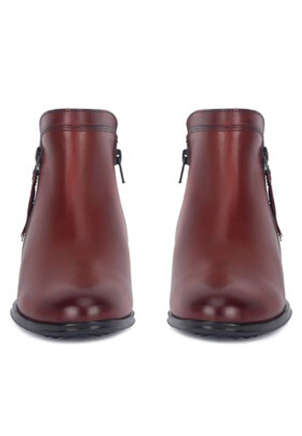 Lasocki Botki WB-ANNA-116 Bordowy. Kolor: czerwony. Materiał: skóra