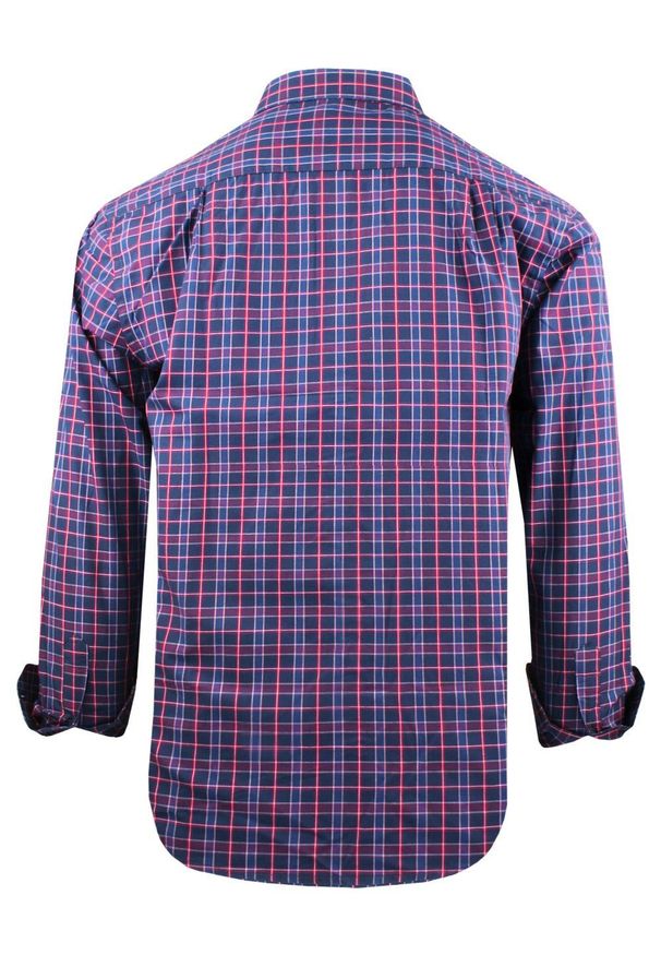 Casualowa Koszula, Kołnierzyk Button Down - Pako Jeans - Granat w Kratkę. Okazja: na co dzień. Typ kołnierza: button down. Kolor: niebieski. Materiał: bawełna. Wzór: kratka. Sezon: lato. Styl: casual