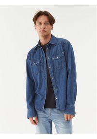 Pepe Jeans Koszula jeansowa Carson PM307489 Niebieski Regular Fit. Kolor: niebieski. Materiał: bawełna #1