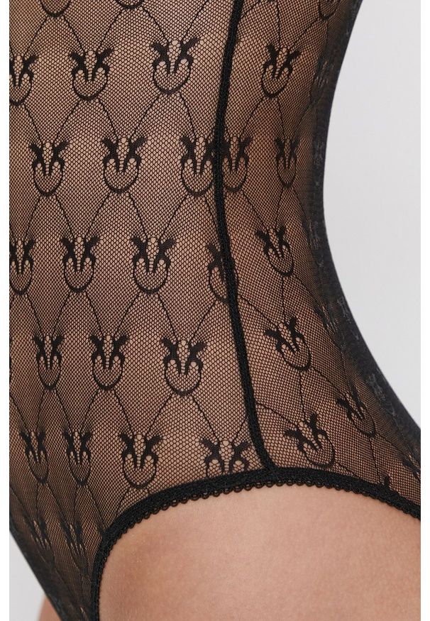 Pinko Body kolor czarny koronkowe gładki. Kolor: czarny. Materiał: koronka. Wzór: gładki