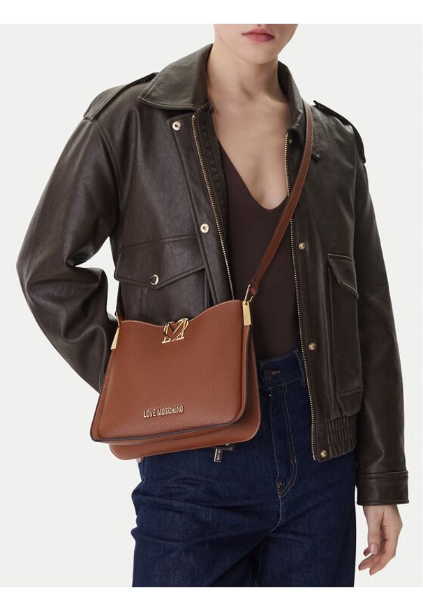 Love Moschino - LOVE MOSCHINO Torebka JC4127PP1OLM0200 Brązowy. Kolor: brązowy. Materiał: skórzane