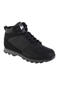 Buty Helly Hansen Tsuga M 11454-992 czarne. Zapięcie: sznurówki. Kolor: czarny. Materiał: skóra, zamsz, materiał. Szerokość cholewki: normalna. Sezon: zima