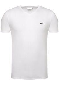 Lacoste T-Shirt TH6710 Biały Regular Fit. Kolor: biały. Materiał: bawełna #3