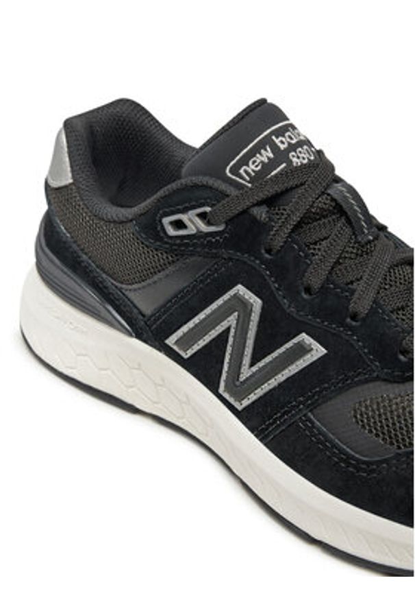 New Balance Sneakersy Walking 880 WW880BK6 Czarny. Kolor: czarny. Materiał: zamsz, skóra