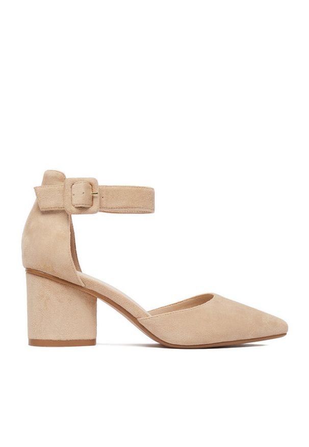 DeeZee Czółenka CEO-112233 Beżowy. Kolor: beżowy. Materiał: materiał