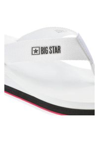Big-Star - Białe Klapki Big Star Wygodne Wsuwane Obuwie Damskie. Okazja: na plażę, na spacer. Kolor: biały. Sezon: lato. Obcas: na platformie. Styl: klasyczny #5