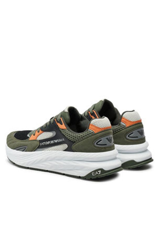 EA7 Emporio Armani Sneakersy X8X178 XK382 U035 Zielony. Kolor: zielony. Materiał: materiał