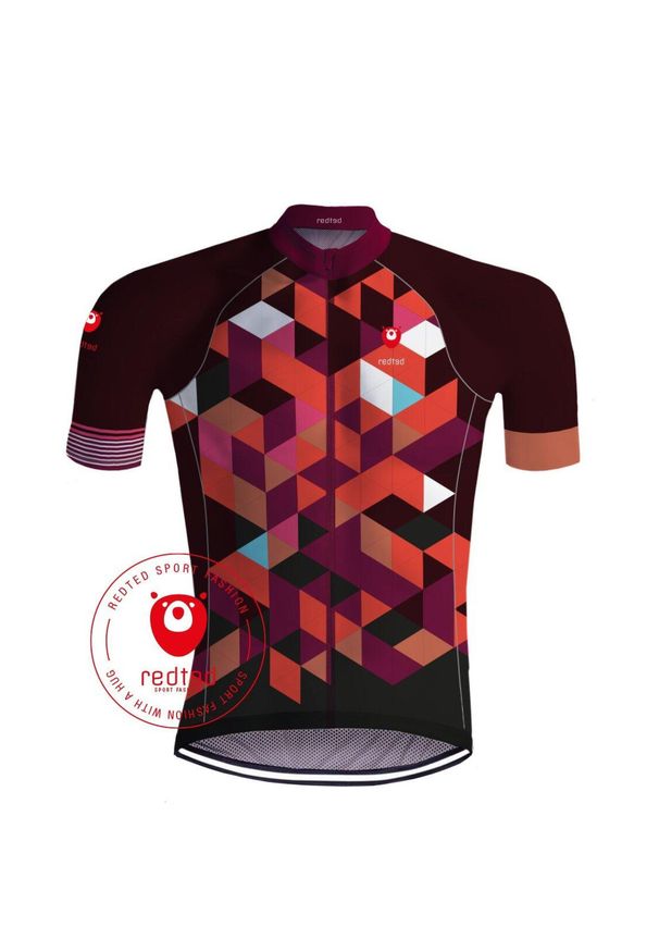 REDTED - Camisola de ciclismo VERMELHO - VERMELHO. Kolor: wielokolorowy. Materiał: poliester