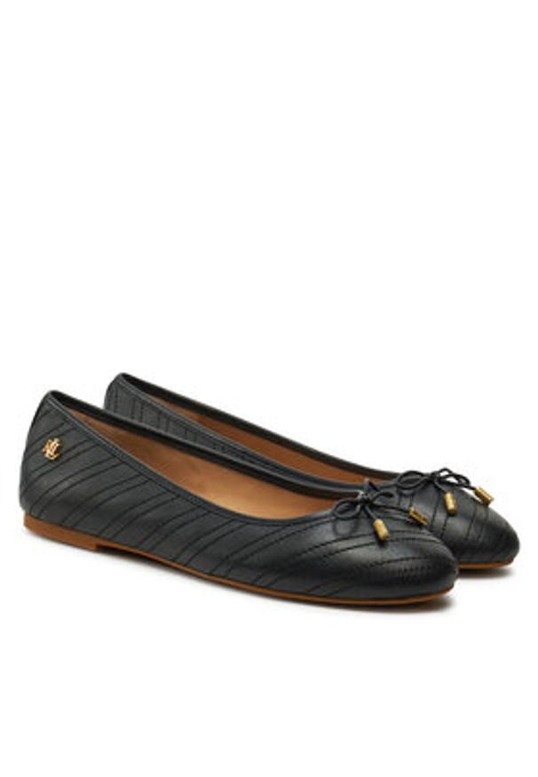 Lauren Ralph Lauren - LAUREN RALPH LAUREN Baleriny Jayna 802951489001 Czarny. Kolor: czarny. Materiał: skóra