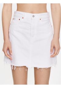 Polo Ralph Lauren Spódnica jeansowa 211903405001 Biały Slim Fit. Kolor: biały. Materiał: bawełna #1