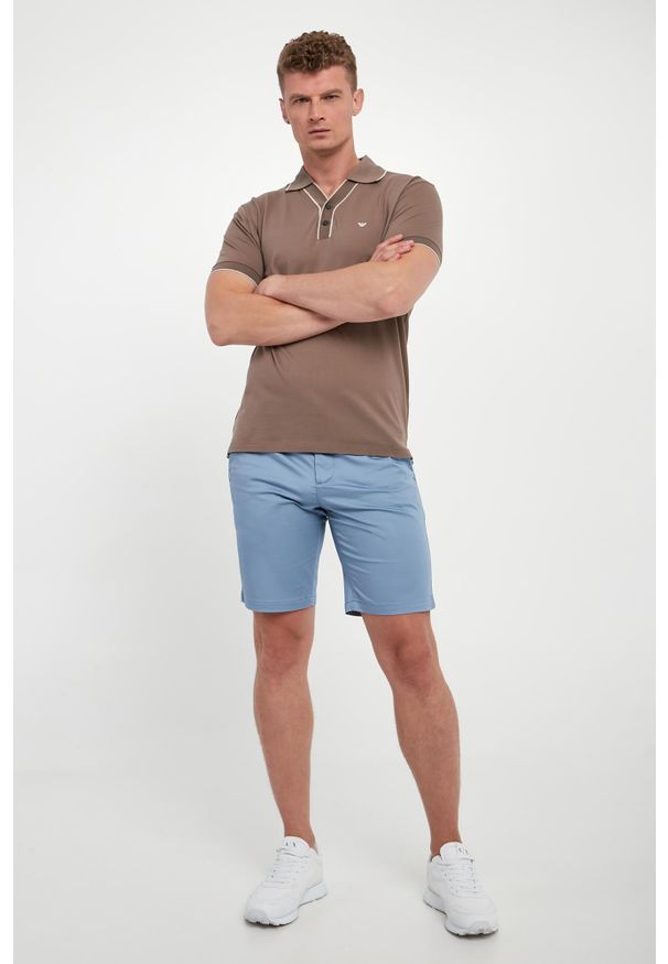 Emporio Armani - Polo męskie pika EMPORIO ARMANI. Typ kołnierza: polo