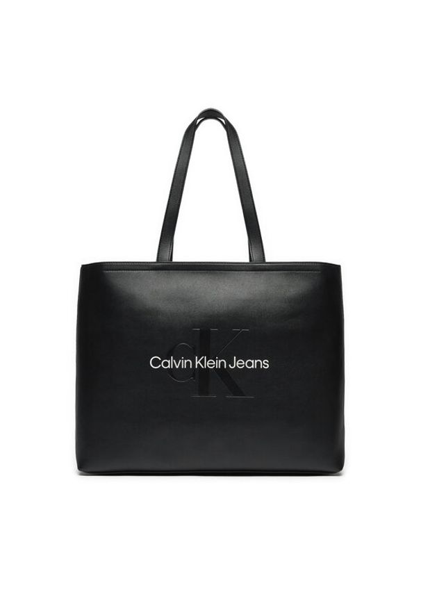 Calvin Klein Torebka Sculpted K60K612222 Czarny. Kolor: czarny. Materiał: skórzane