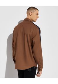 Burberry - BURBERRY - Koszula z kontrastowymi panelami. Kolor: brązowy. Materiał: bawełna. Długość rękawa: długi rękaw. Długość: długie #2