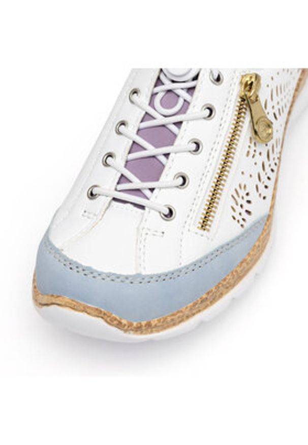 Rieker Sneakersy N42K6-80 Biały. Kolor: biały. Materiał: materiał