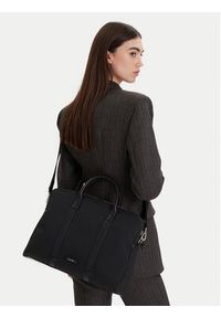 Calvin Klein Torba na laptopa Embossed Woven Commuter LV04D3207G Czarny. Kolor: czarny. Materiał: skóra #4