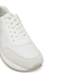 Calvin Klein Jeans Sneakersy Retro Runner Low Laceup Canvas YW0YW01888 Biały. Kolor: biały. Materiał: materiał