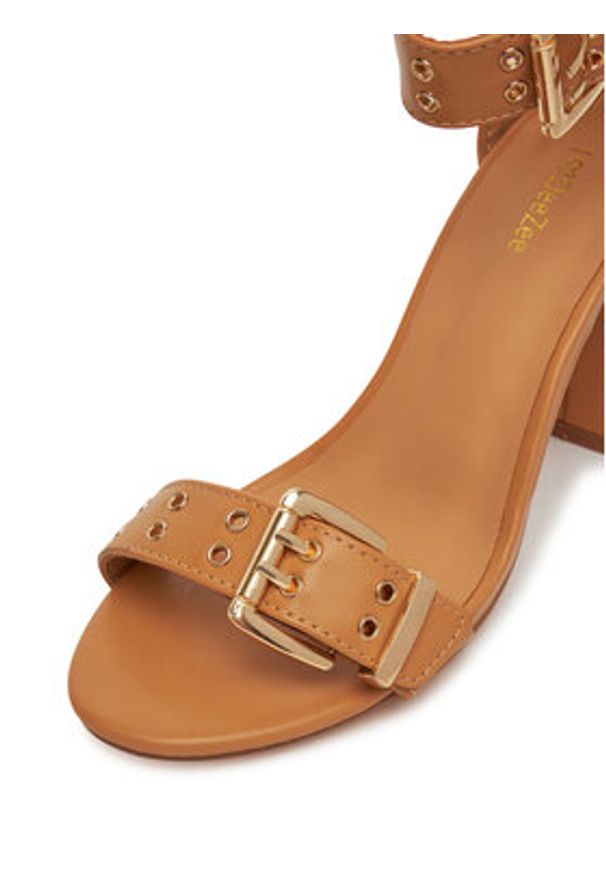 DeeZee Sandały 7A194-1C Beżowy. Kolor: beżowy. Materiał: skóra