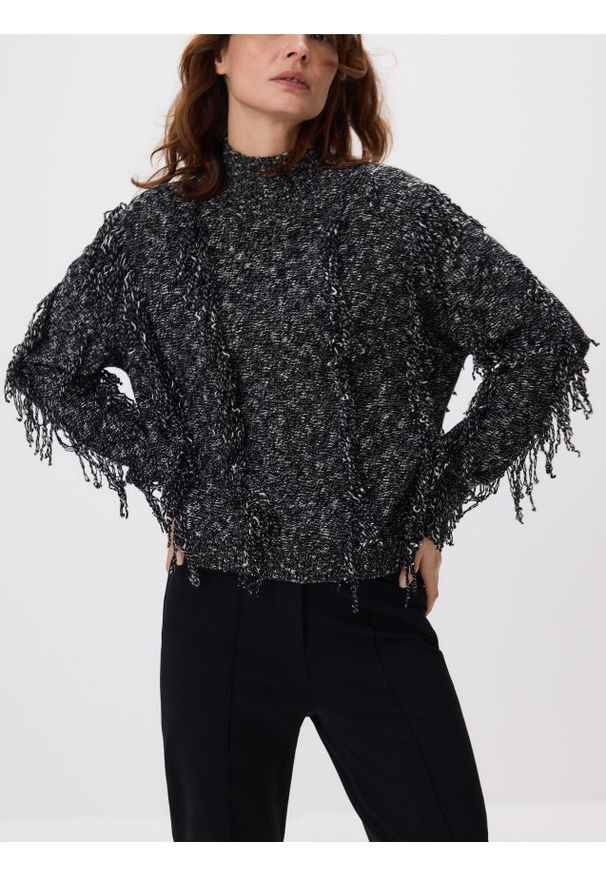 Reserved - Sweter z wełną - wielobarwny. Materiał: wełna