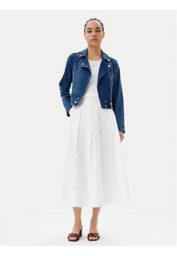 Morgan Kurtka jeansowa 241-VAMMY Niebieski Regular Fit. Kolor: niebieski. Materiał: bawełna