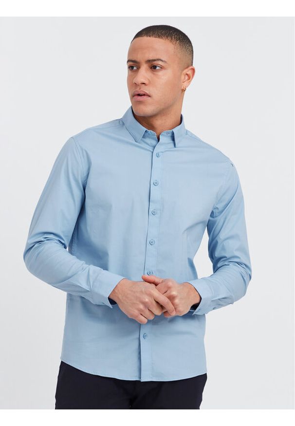 !SOLID - Solid Koszula 21103247 Niebieski Regular Fit. Kolor: niebieski. Materiał: bawełna