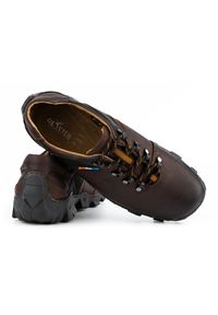 Olivier Skórzane buty trekkingowe męskie 214GT brązowe. Okazja: na spacer, na co dzień. Kolor: brązowy. Materiał: skóra. Sport: turystyka piesza #5