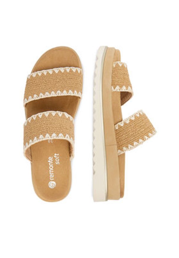 Remonte Klapki CEO-D3P52-20 Beżowy. Kolor: beżowy. Materiał: materiał