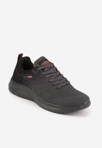 Born2be - Szare Płaskie Klasyczne Buty Sportowe ze Sznurowaniem Clarilla. Kolor: szary. Materiał: jeans. Wzór: aplikacja #5