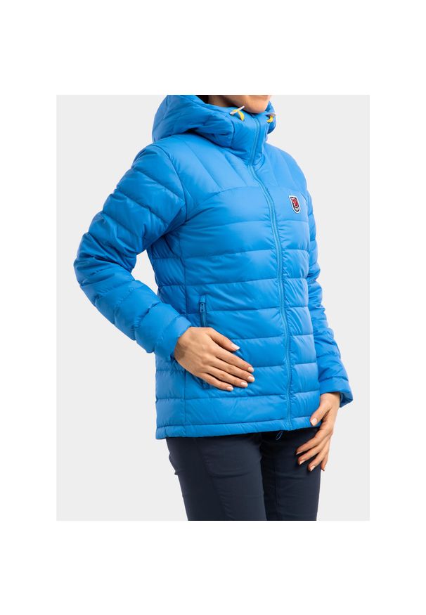 Fjällräven - Kurtka puchowa damska Fjallraven Expedition Pack Down Hoodie. Kolor: niebieski. Materiał: puch. Sport: turystyka piesza