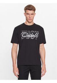 Just Cavalli T-Shirt 75OAHT04 Czarny Regular Fit. Kolor: czarny. Materiał: bawełna #1