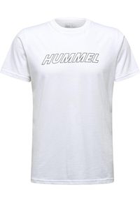 Koszulka Treningowa Męska T-shirt Hummel Callum Cotton. Kolor: biały. Materiał: bawełna, jersey, materiał. Wzór: nadruk