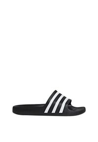 Adidas - Klapki adilette Aqua. Okazja: na plażę. Kolor: czarny, wielokolorowy, biały. Materiał: guma. Styl: sportowy, elegancki #1