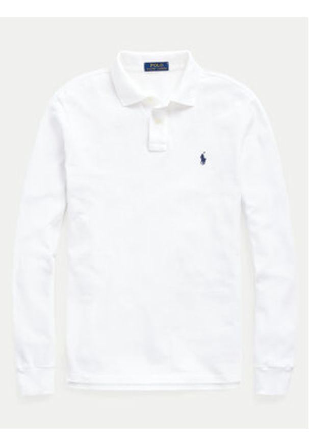 Polo Ralph Lauren Polo 710680790001 Biały Custom Slim Fit. Typ kołnierza: polo. Kolor: biały. Materiał: bawełna
