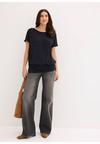 bonprix - T-shirt z miękkiej mieszanki wiskozy. Kolor: czarny. Materiał: wiskoza #3