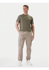 Calvin Klein Jeans Joggery Comfort LV04RD608G Beżowy Skinny Fit. Kolor: beżowy. Materiał: bawełna #5