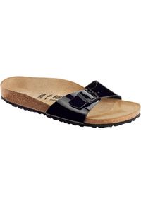 Klapki damskie Birkenstock 040303. Kolor: czarny. Materiał: syntetyk, skóra, materiał