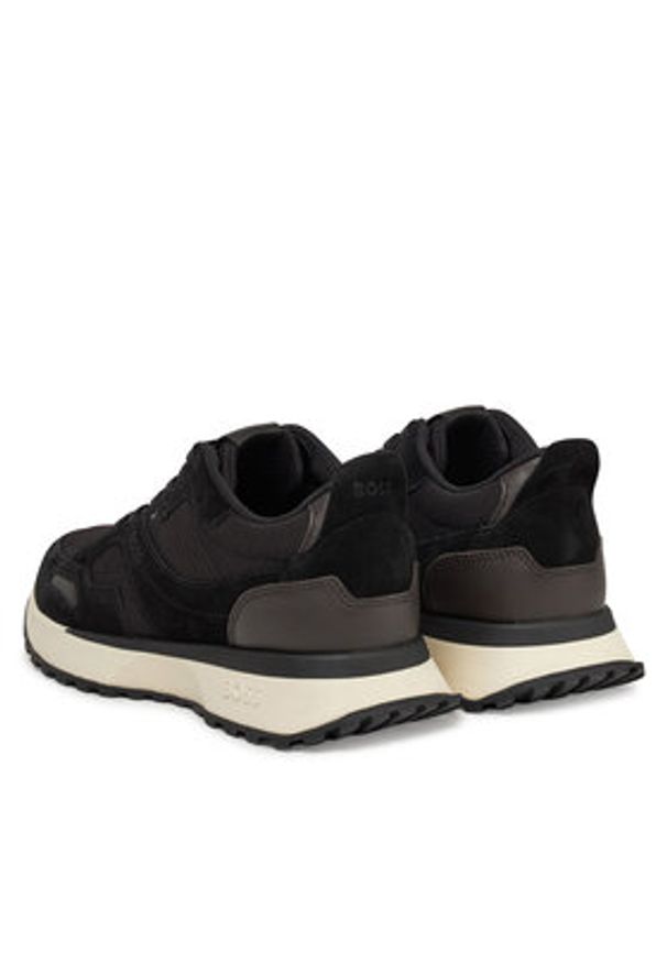 BOSS Sneakersy Jonah 50542119 Czarny. Kolor: czarny. Materiał: zamsz, skóra