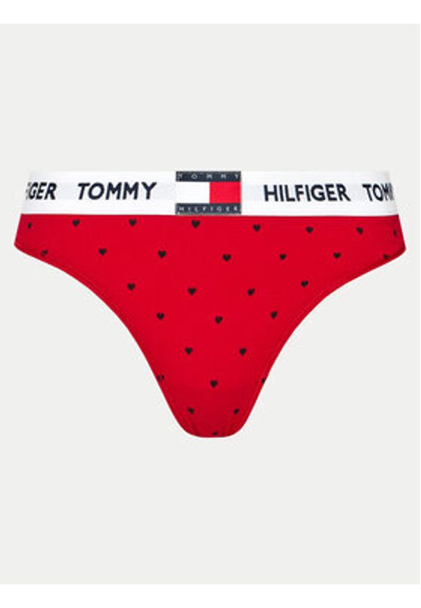 TOMMY HILFIGER - Tommy Hilfiger Stringi UW0UW05656 Czerwony. Kolor: czerwony. Materiał: bawełna