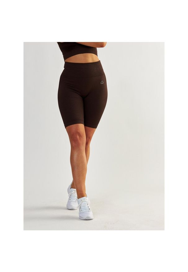 BESHAPED - Szorty Bikery fitness damskie Beshaped Body Boost modelujące. Kolor: brązowy. Materiał: nylon. Sport: fitness