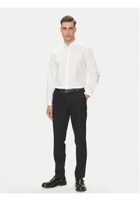 Calvin Klein Koszula LV04LB148G Biały Slim Fit. Kolor: biały. Materiał: bawełna #5