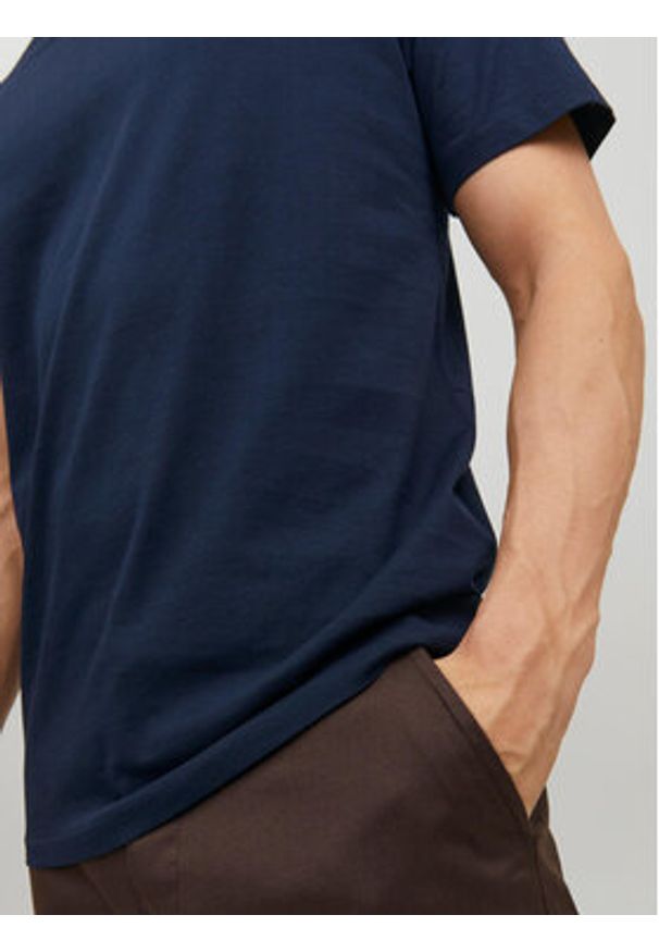 Jack & Jones T-Shirt Basic 12156102 Granatowy Standard Fit. Kolor: niebieski. Materiał: bawełna