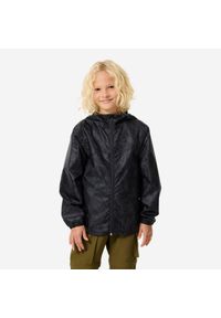 quechua - Kurtka turystyczna dla dzieci Quechua MH100 wodoodporna zamek. Kolor: szary. Materiał: poliester, materiał. Sezon: lato. Styl: sportowy. Sport: turystyka piesza #1