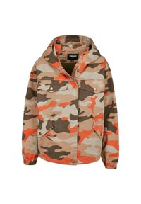 Parka damska Urban Classics oversized. Kolor: wielokolorowy, brązowy, zielony. Sezon: zima. Styl: elegancki #1