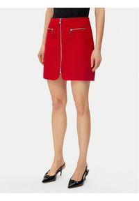Morgan Spódnica mini 241-JADA Czerwony Straight Fit. Kolor: czerwony. Materiał: syntetyk #1