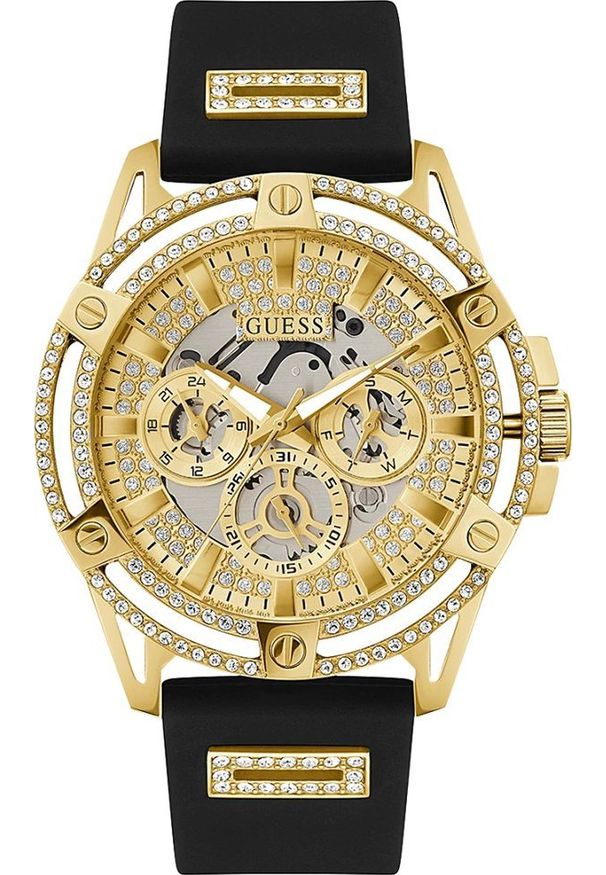 Zegarek Guess Zegarek męski Guess GW0537G2 CYRKONIE czarny. Kolor: czarny
